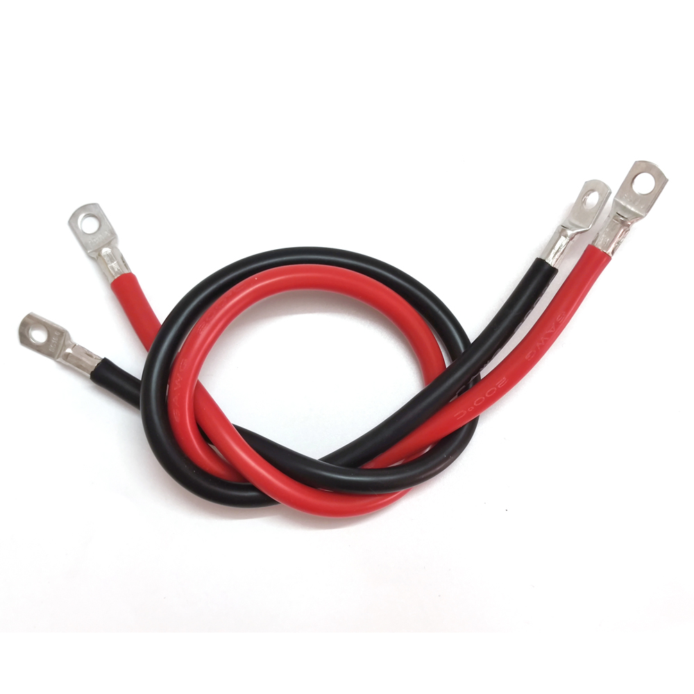 10/8/6/4 AWG Battery Cable,Flexible Silicone Wire with Lug For Battery,Inverter,Solar Stytem,Car,Motorcycle Power Connection