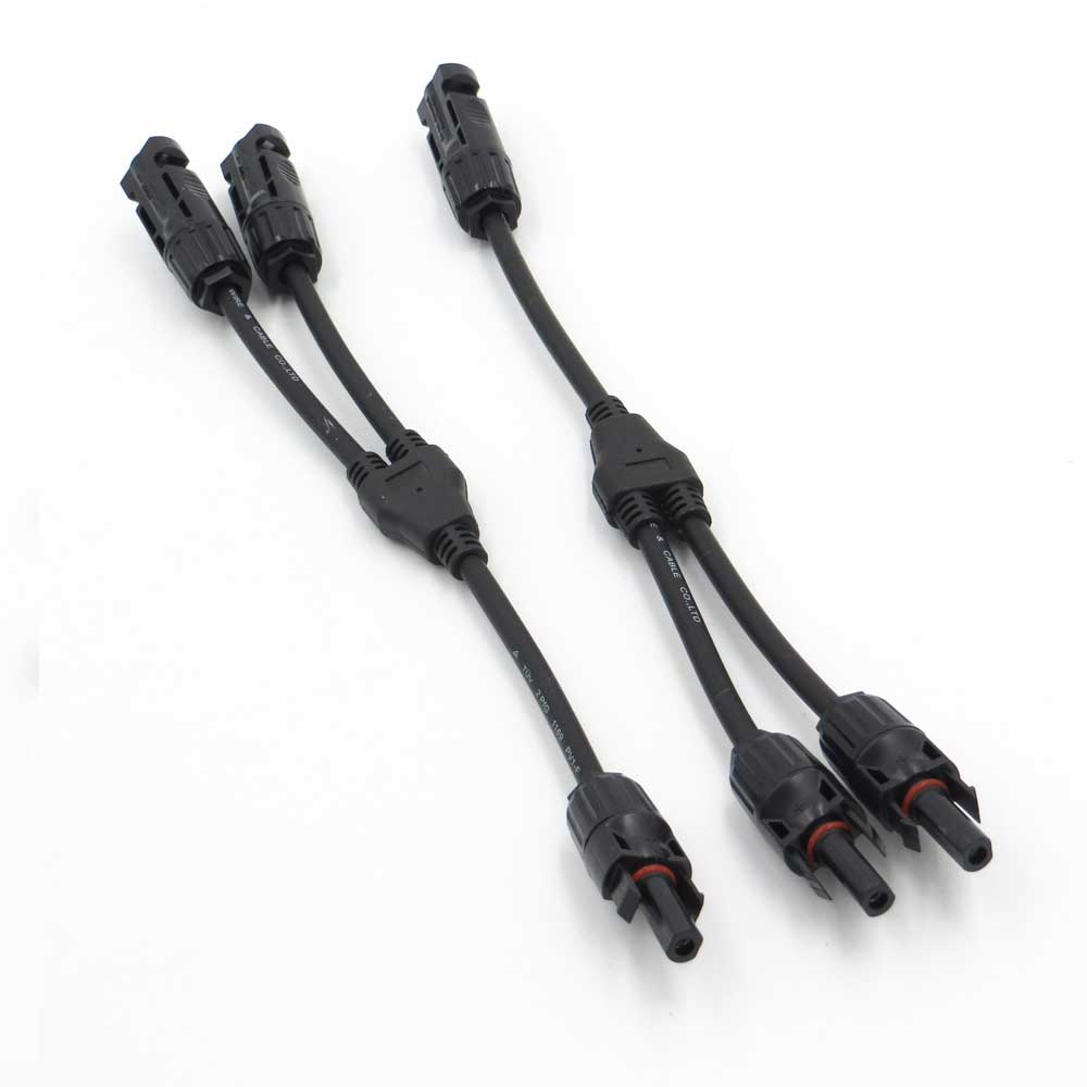  Y Branch parallel connection 30A 1000V Electrical PV-Y Connector Photovoltaic 2pcs solar Panel Cable Wire Connect