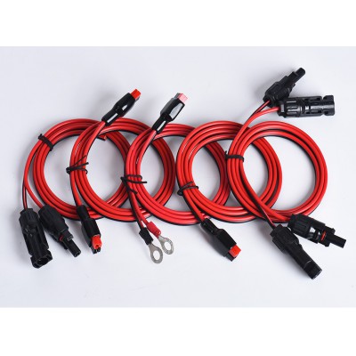 2.5mm² Extension Cable with Power Connector,Solar PV MC,M8 Ring terminal,Crocodile clips 30A 600V Power Battery Extended wire