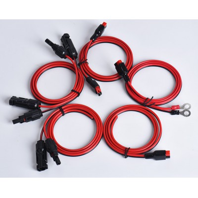 2.5mm² Extension Cable with Power Connector,Solar PV MC,M8 Ring terminal,Crocodile clips 30A 600V Power Battery Extended wire