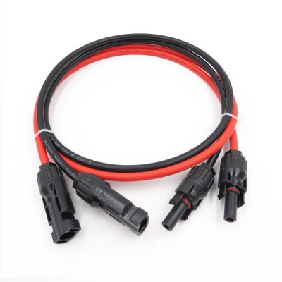  Solar Panel Connector 1m 2m 3m 5m 10m 14/12/10awg cable male female Extension Connect branch red black extend plug