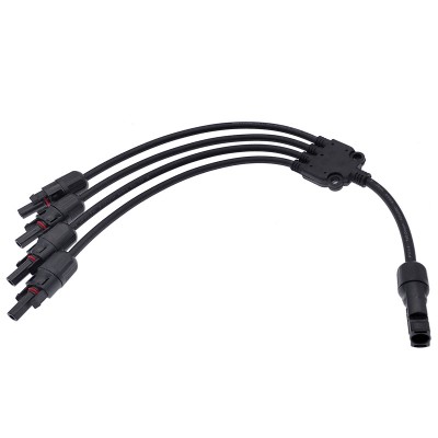 1 To 4 Y Branch PV Connector with cable for Solar PV Panels cells